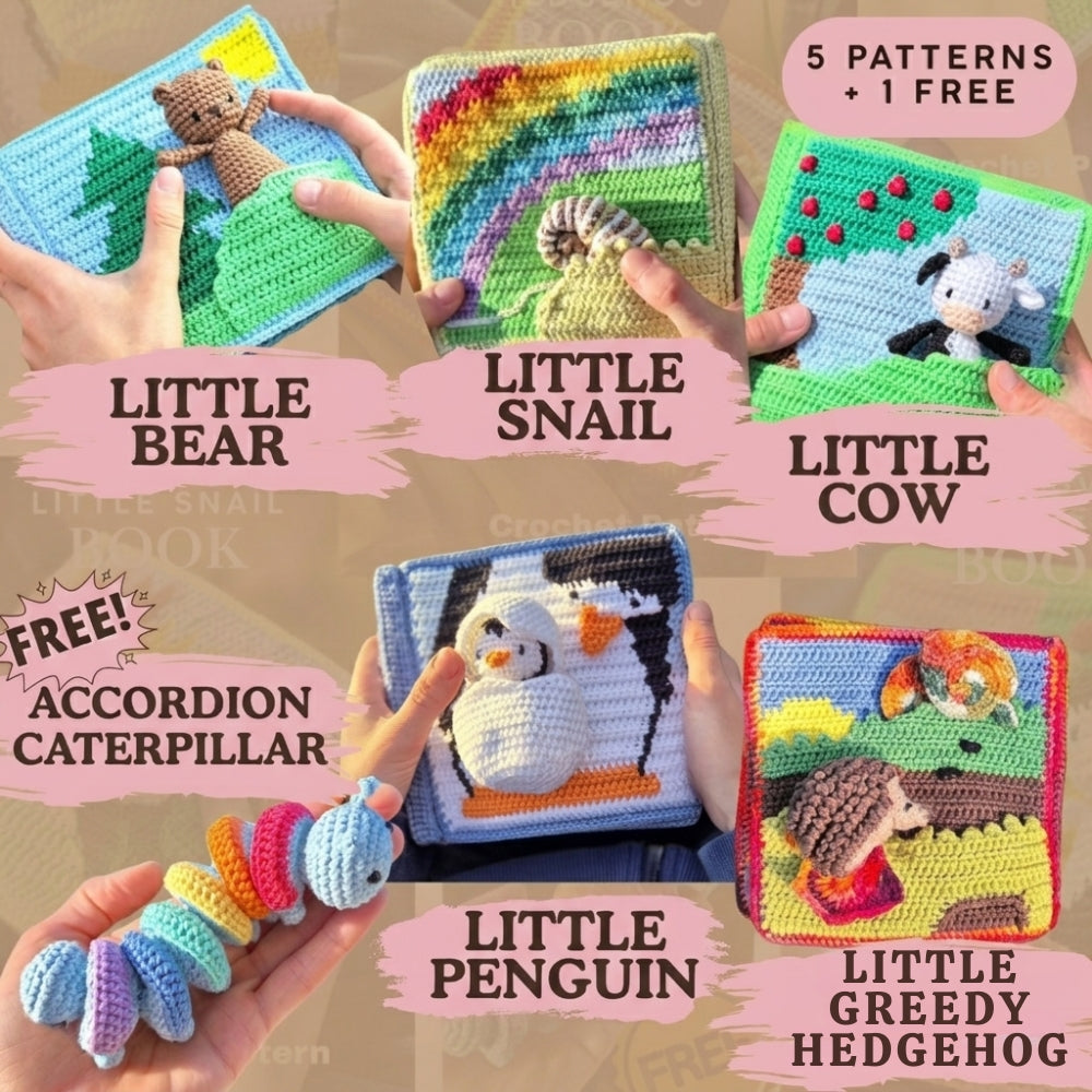 Crochet Book Bundle: 5 Adorable Patterns + 1 FREE Bonus Pattern