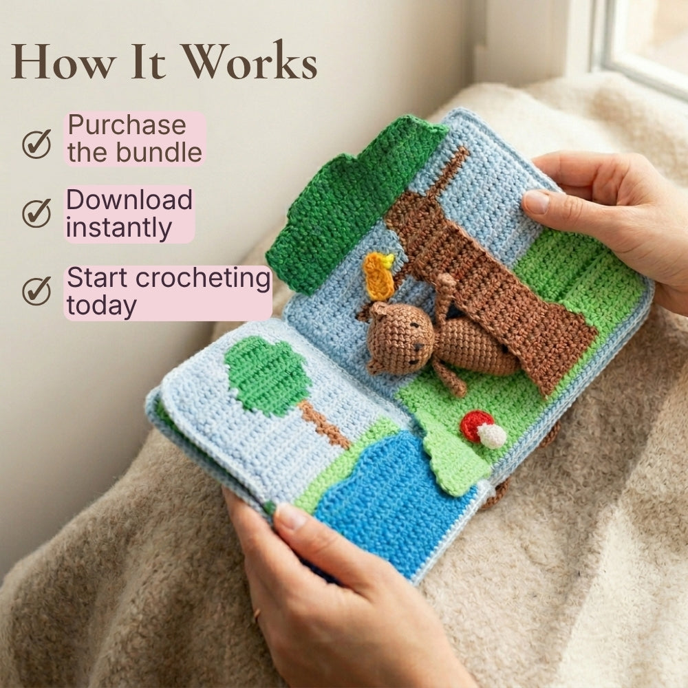 Crochet Book Bundle: 5 Adorable Patterns + 1 FREE Bonus Pattern