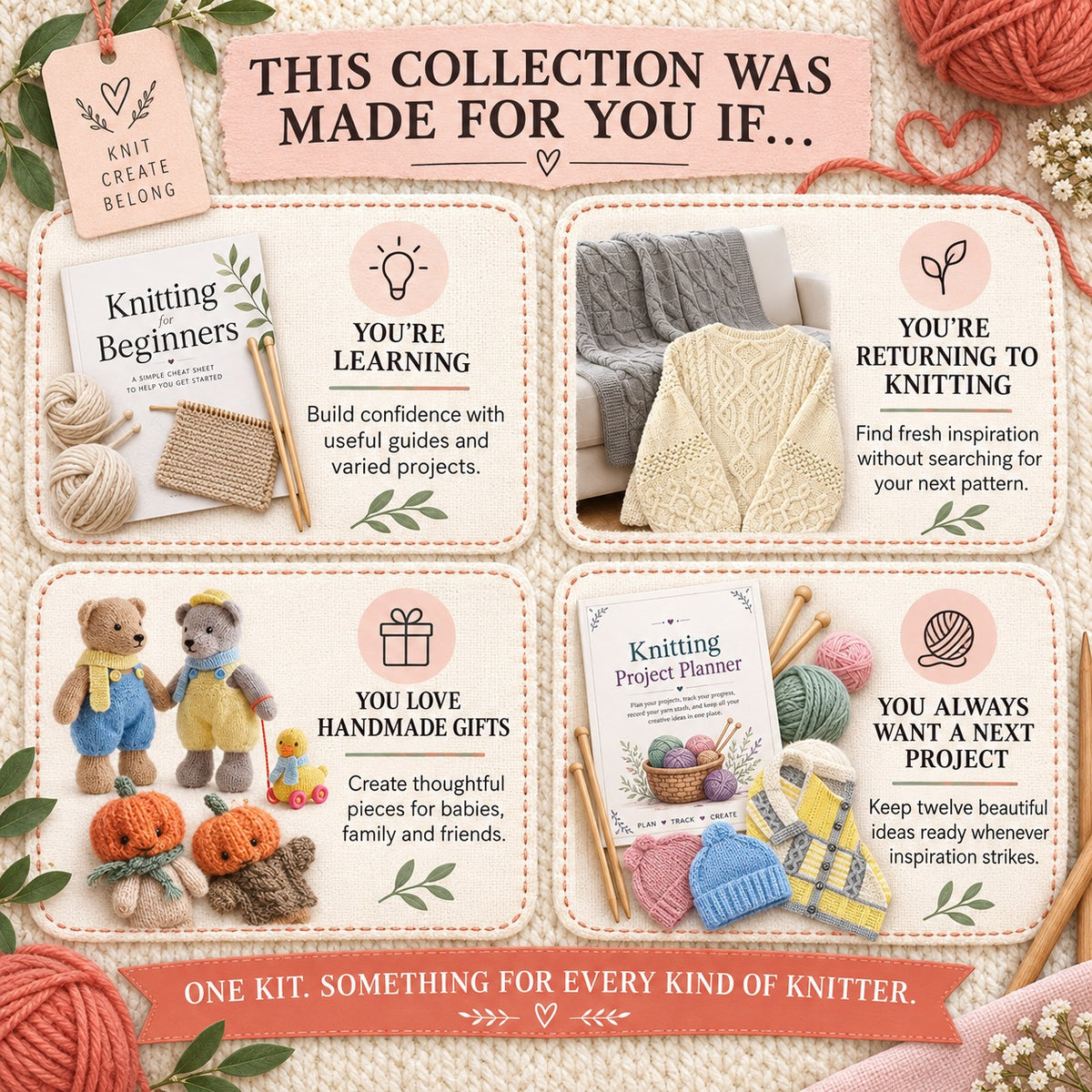12 Beautiful Creations. One Unforgettable Knitting Journey.