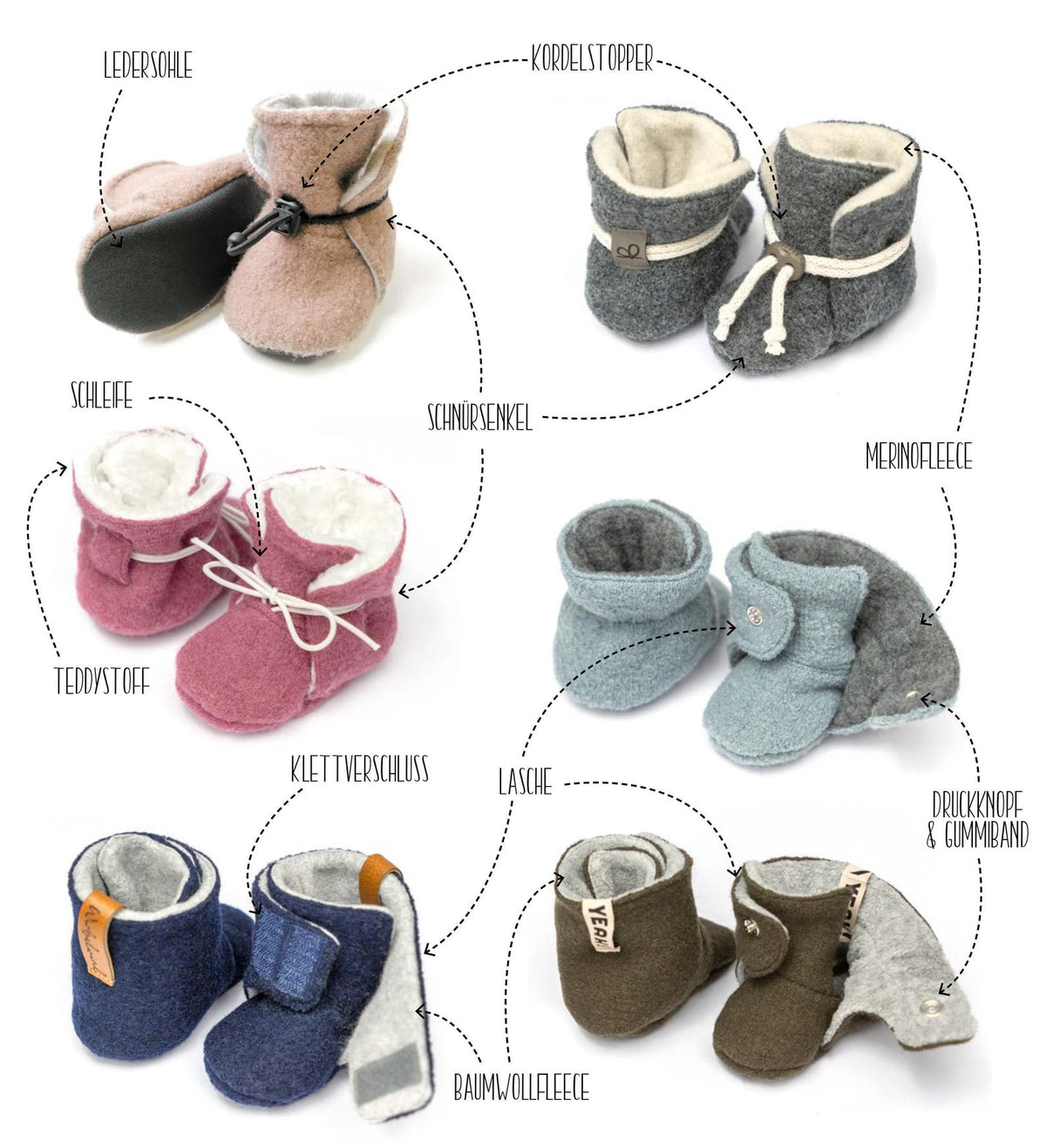 Wool Baby Shoes Sewing Pattern